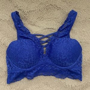 PINK Lace Strappy Push-up Bralette • Size Small